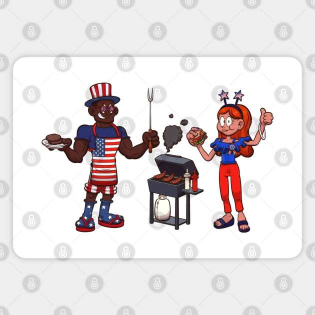 4th Of July Barbecue Magnet by TheMaskedTooner